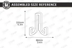 Shower Glass Hook SVG Acrylic Over Door Towel Holder Laser Product Image 3