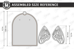 Acrylic Butterfly Wing Earrings Laser Cut | Pendant Earrings Product Image 2