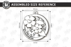 Mother's Day Floral Ornament Laser Cut Bundle | Gift Tag SVG Product Image 26
