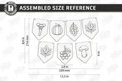 Fall Garland Laser Cut | Autumn Garland | Thanksgiving Day Product Image 2