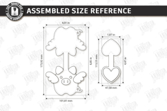 Leather Bag Charm Laser Cut | Pig and Heart Keychain | CNC Product Image 2