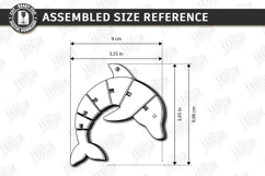 Flexible Animal Keychain Laser Cut | Bag Charm | Dolphin SVG Product Image 2
