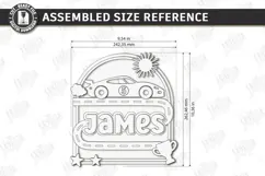 3D Kids Room Name Sign Laser Cut | Nursery Wall Decor | CNC Product Image 2
