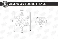 Wooden Christmas Ornament Laser Cut | Hanging Snowflake SVG Product Image 2