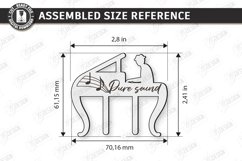 Music Page Clip Laser Cut | Music Note Page Holder SVG | CNC Product Image 2