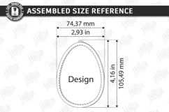 Easter Bunny Egg Ornament Laser Cut | Egg Hanging Decor SVG Product Image 2