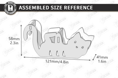 Tape Dispenser Laser Cut | Tape Holder | Cat SVG | Office Product Image 2