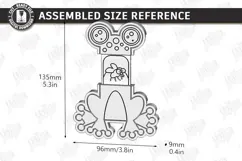 3D Folding Surprise Card Laser Cut | Wooden Frog Sliding SVG Product Image 3