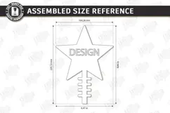 Personalized Christmas Tree Topper Star Laser Cut | Holiday Product Image 2