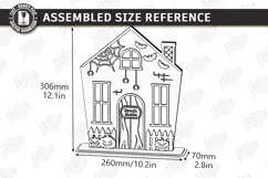 Reversible Halloween Christmas House Laser Cut | Home Decor Product Image 2