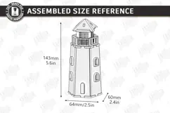 Mini House Nightlight Laser Cut | 3D Night Light |Lighthouse Product Image 2