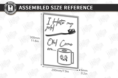 Funny Bathroom Wall Art Laser Cut | Sarcastic Toilet Sign Product Image 2