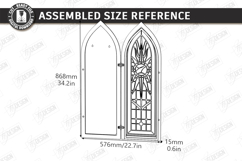 Stained Glass Wall Art Laser Cut | Arch Window Frame | CNC Product Image 4
