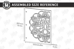 Notebook Cover Laser Cut | Floral and Geometric Planner SVG Product Image 2