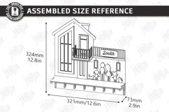 Family Key Holder Laser Cut | Decorative Wall Key Organizer Product Image 2