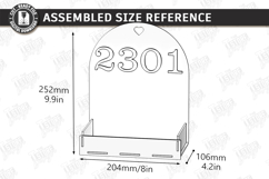 Modern House Number - Address Sign SVG Layered Laser Cut Product Image 3