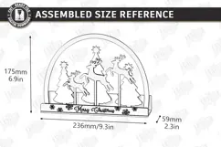 3D Minimalist Wooden and White Christmas Décor Laser Cut Product Image 3