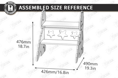 Kids Wooden Step Stool Laser Cut | Kids Laser | Dinosaur SVG Product Image 3