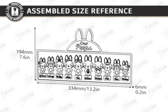 Family Easter Signs Laser Cut| Our Peeps Bunny Welcome Stand Product Image 8