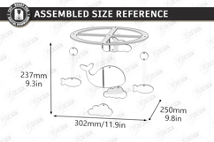 Baby Nursery Mobile Laser Cut Bundle | Newborn SVG | Nursery Product Image 13