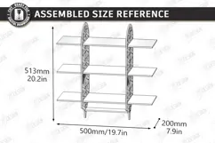 3D Decorative Wall Shelf Laser Cut | Home Wall Organization Product Image 3