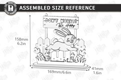 Easter Bunny Shelf Sitter Laser Cut | Layered Easter Stand Product Image 2