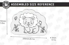 Wooden Lion Coloring Board Laser Cut | Kids Activity Craft Product Image 3