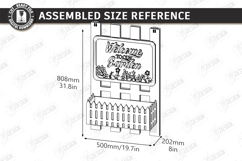 A-Frame Welcome Sign Laser Cut | Outdoor Decor | Garden SVG Product Image 2