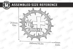 Wall Round Signs Laser Cut Bundle | He Is Risen | Easter SVG Product Image 13