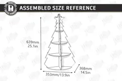 Christmas Tree Shelf Laser Cut | Christmas Tiered Tray | CNC Product Image 2