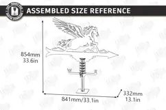 Wooden Weather Vane Laser Cut | Wind Vane | Home Decor | CNC Product Image 2