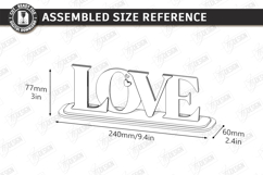 Minimalist Love Stand Laser Cut | Romantic Desktop Sign SVG Product Image 2