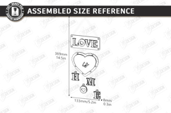 Love Wall Decor Ornament Laser Cut | Romantic Hanging Decor Product Image 2