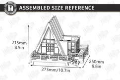 3D A-Frame House Nightlight Laser Cut | Miniature House SVG Product Image 2