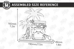 Coastal Beach Decor Stand Laser Cut Bundle | 3D Layered SVG Product Image 14
