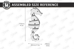 Flexible Animals Keychain Laser Cut | Wooden Seahorse | CNC Product Image 2