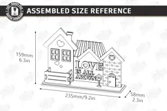 Valentine House Village Stand Laser Cut | 3D Village Stand Product Image 2