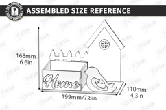 House Shaped Organizer Laser Cut | Desktop Storage Box SVG Product Image 2