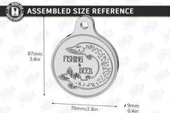 Beer Bottle Opener Keychains Laser Cut Bundle | Father's Day Product Image 13