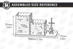 Fantasy Desk Organizer Laser Cut | Pencil Holder | Castle Product Image 2