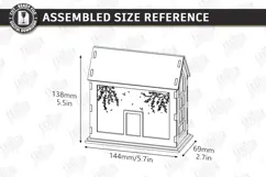 3D Lantern House Laser Cut | Wood and Acrylic Night Light Product Image 2