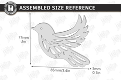 Flying Bird Wood Ornament Laser Cut Bundle | Garden Decor Product Image 13