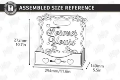Valentine’s Day Flower Box Laser Cut | Wooden Flower Basket Product Image 2