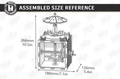 Christmas Kinetic Toy Laser Cut | 3D Wooden Carousel | CNC Product Image 3
