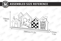 Valentine’s Day Houses Laser Cut| Tabletop Décor |3D Village Product Image 2