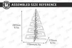 Wooden Christmas Tree Laser Cut | Tabletop Christmas Decor Product Image 2
