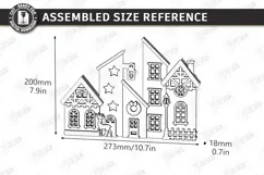 3D Christmas Village Lighted Stand Laser Cut | Holiday Decor Product Image 2