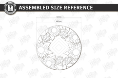 3D Floral Wall Art Laser Cut | Layered Flowers Sign Product Image 2