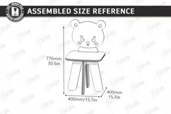 Animal Kids Chair Laser Cut | Nursery | Kids Laser | Bear Product Image 2