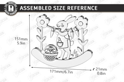 Easter Bunny Rocker Laser Cut | Standing Rabbit Table Decor Product Image 2
